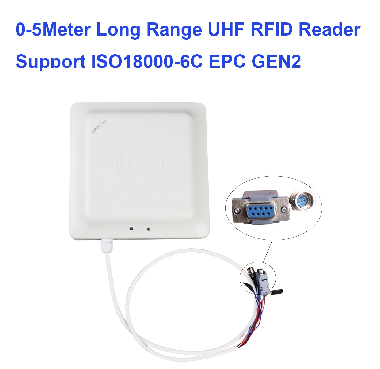 

LJYZN-101 ISO18000-6C Tcp/ip RFID Reader 8dbi Antenna RS232/RS485/Wiegand Read 3-5M Integrative and Free 2 Tags