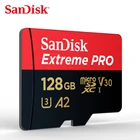 Двойной Флеш-накопитель SanDisk Extreme ProUltra Micro SD 128 Гб 64 Гб 256 ГБ оперативной памяти, 32 Гб встроенной памяти, слот для карт памяти 64 Гб32 128 ГБ флэш-памяти SD карты памяти SDTF карты памяти MicroSD карта U1U3 4K класса 10