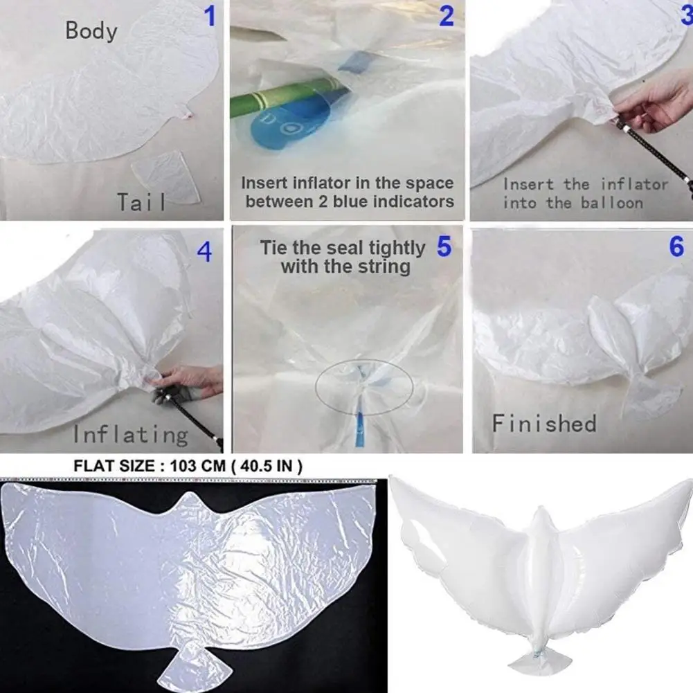 10 шт./компл. шар реалистичный голубь Форма белый декоративный воздушные шарики в