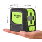 Самонивелирующийся (4 градуса) лазерный уровень Huepar с 2 линиями, зеленый и красный луч, пересечение горизонтальных и вертикальных линий с магнитным основанием