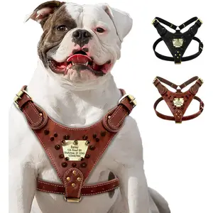 LEATHER DOG HARNESS Heavy Duty Vest Tick Soft Boxer Pitbull Rottweiler –  Integral Wears