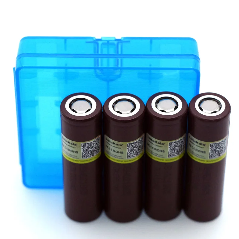 

4 pieces of Liitokala for HG2 18650 3000mAh battery 18650HG2 3.6V discharge 20A, special power battery + storage box