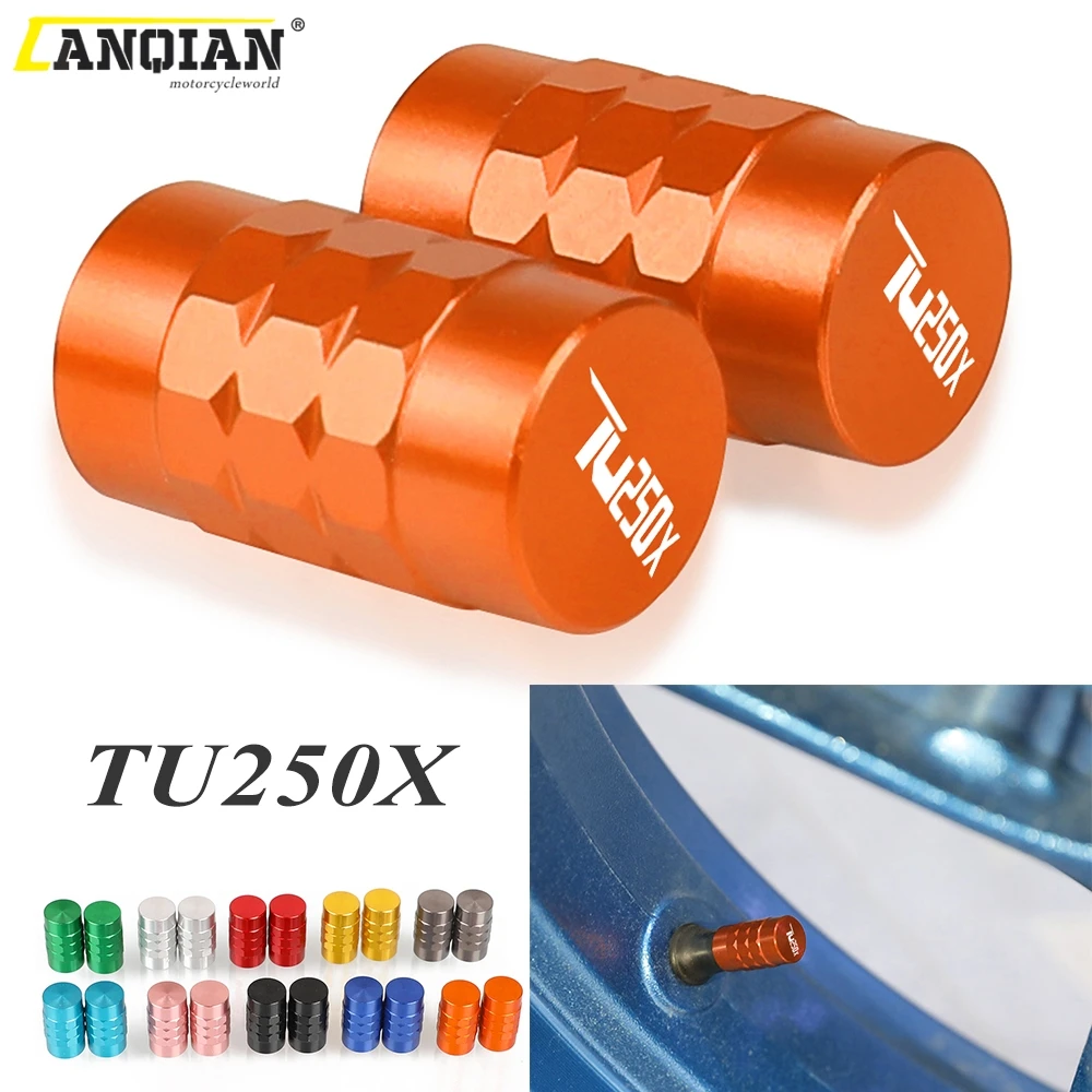 

For SUZUKI TU250X TU 250X 250 X 2009-2015 2016 2017 Motorcycle Accessories CNC Wheel Tire Valve Cap Tyre Rim Stem Airdust Covers