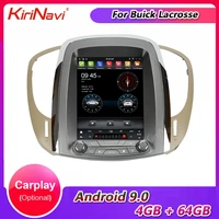 kirinavi 10 4 vertical screen tesla android 9 0 car radio for buick lacrosse car player stereo auto gps navigation 4g 2009 2012