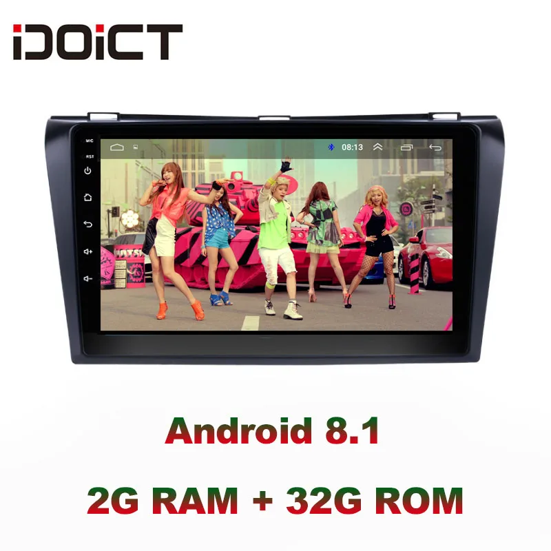Автомобильный DVD плеер IDOICT Android 8 1 IPS 2G + 32G GPS навигация Мультимедиа для Mazda 3 Радио