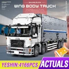 Металлический автомобиль с дистанционным управлением Mold King, моторизованный буксировочный контейнер Arakawa с крыльями, строительные блоки, игрушки для мальчиков