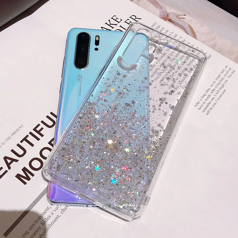 glitter butterfly painted case for huawei p30 pro p40 p20 lite 2019 phone cover for huawei mate 40 30 20 10 nova 5t free global shipping