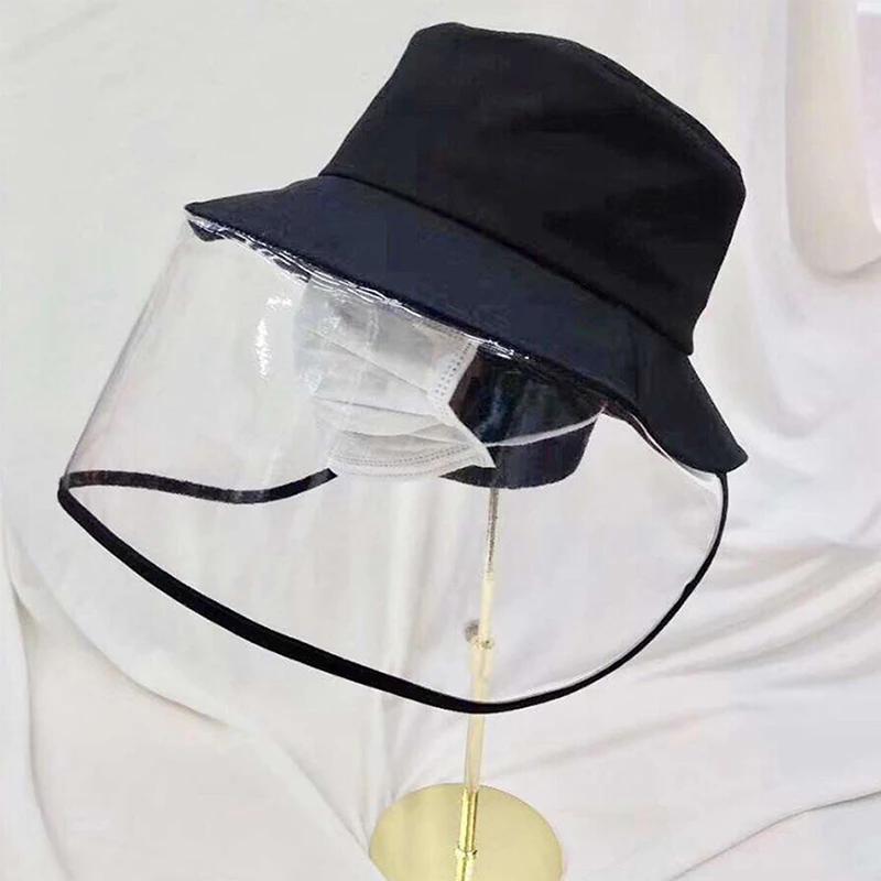 

Epidemic Hat With Face Mask Safety Anti Germs Dust Mask Plastic Cover Anti Flue Spittle Anti Dust Cover Face Eyes Protection
