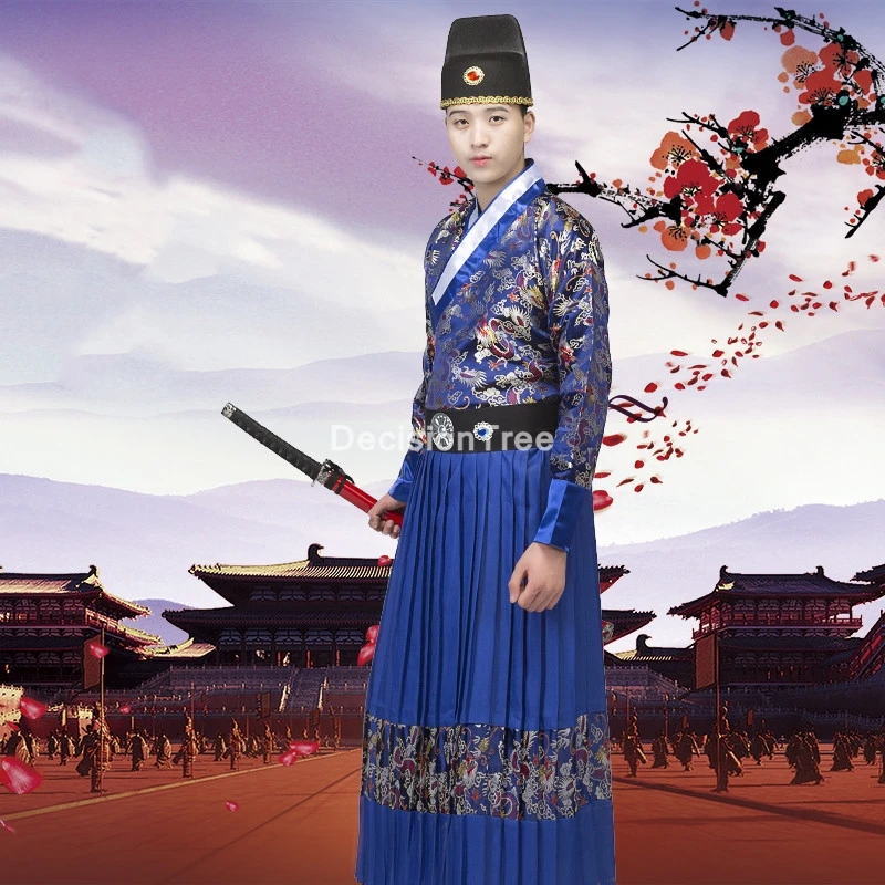 2021 мужской костюм ханьфу императора династии Мин hanfu ТВ Играть ancient фехтовальщика