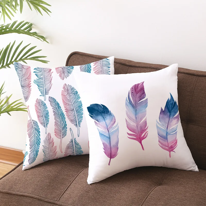 

Soft Feather Pillowcase Super Soft Comfortable Pillowcase Printed Pillowcase Ethnic Style Cushion Cover Fashion Pillowslip