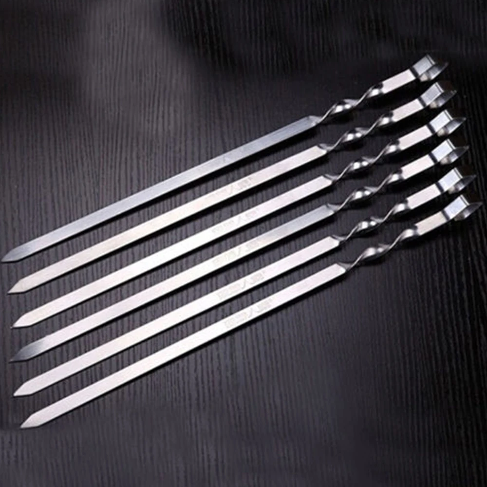 10 шт. нержавеющая сталь игла для барбекю Кухонные инструменты гриль кабоб кебаб