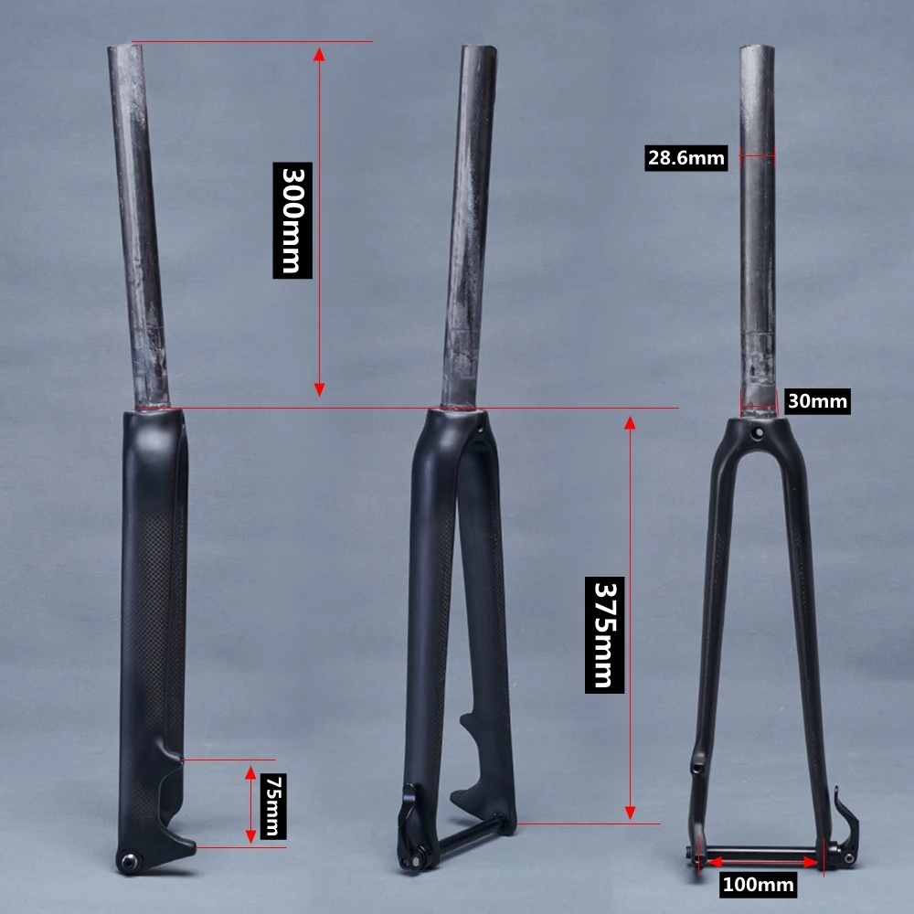 Сверхлегкая велосипедная передняя вилка из углеродного волокна 700C для дорожного