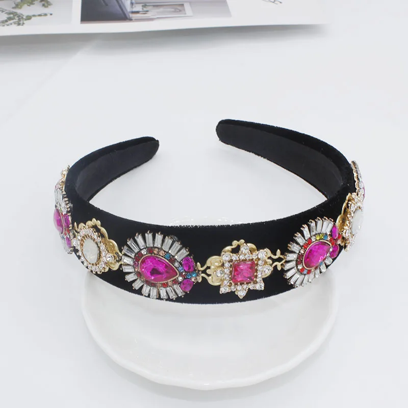 Женский розовый кристалл горного хрусталя Свадебный ободок аксессуары для волос