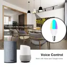 E14 LED Свеча светильник лампочка Tuya Zigbee 3,0 Smart RGB + W + с регулируемой яркостью лампы работать с оттенком SmartThings эхо плюс Alexa google Home