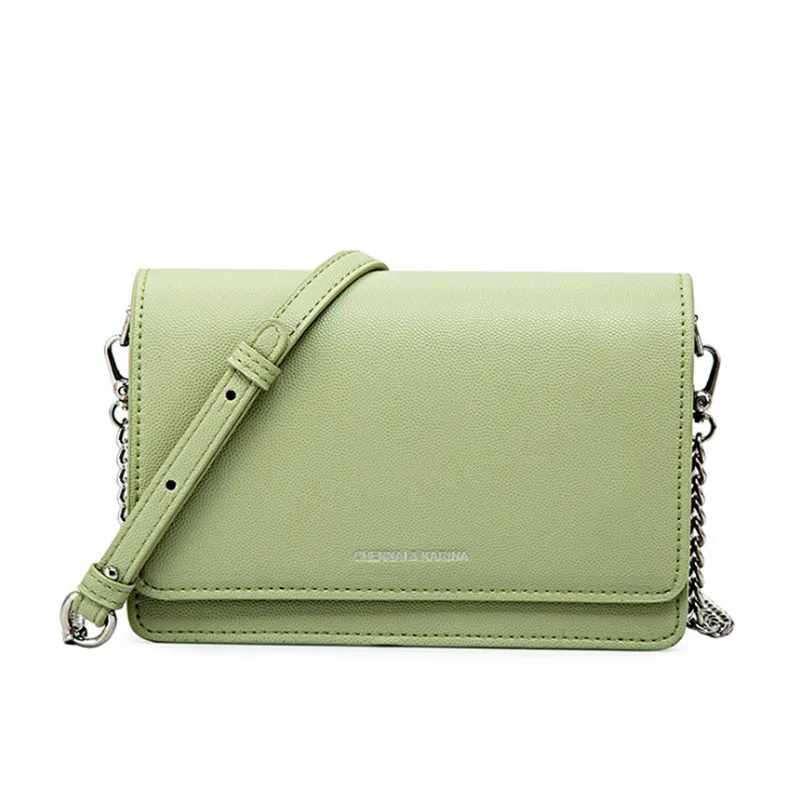 Женская наплечная сумка из искусственной кожи с цепочкой квадратная в Корейском