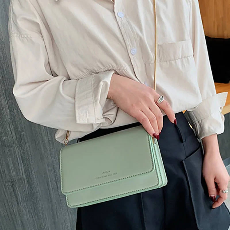 ETAILL модная простая маленькая зеленая квадратная сумка женская брендовая