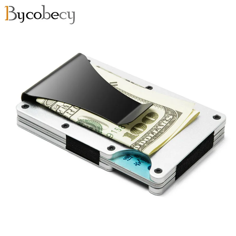 Мужской антимагнитный кошелек Bycobecy металлический для банковских карт с