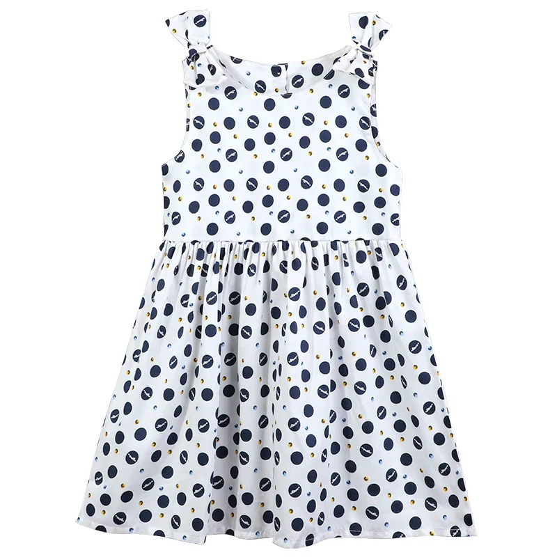 

2021New summer children's wear Korean girls' dresses sleeveless Korean polka dot children's skirts