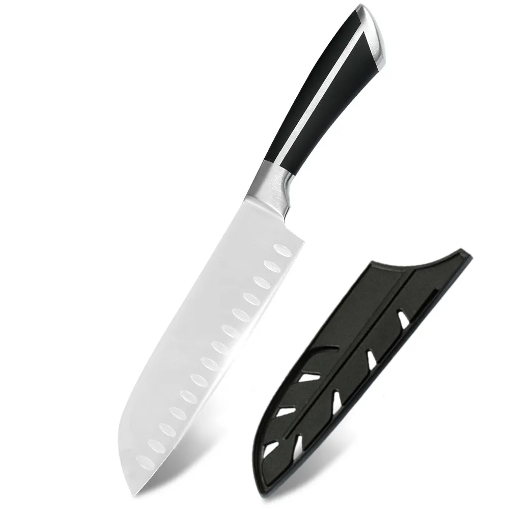 7 inch Santoku Knife ZEMEN нож для нарезки нож шеф-повара кухонный нож инструмент лезвие из нержавеющей стали кулинарные инструменты сашими филе слайсер кухонный Gyuto - Цвет: 7 inch Santoku Knife