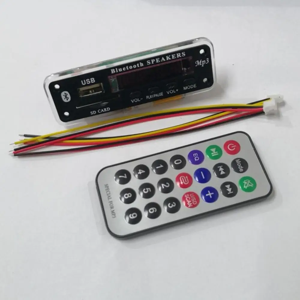 

Car Speaker Module FM Radio USB SD Card Wireless Bluetooth 5.0 MP3 Decoder Board Power-off Memory