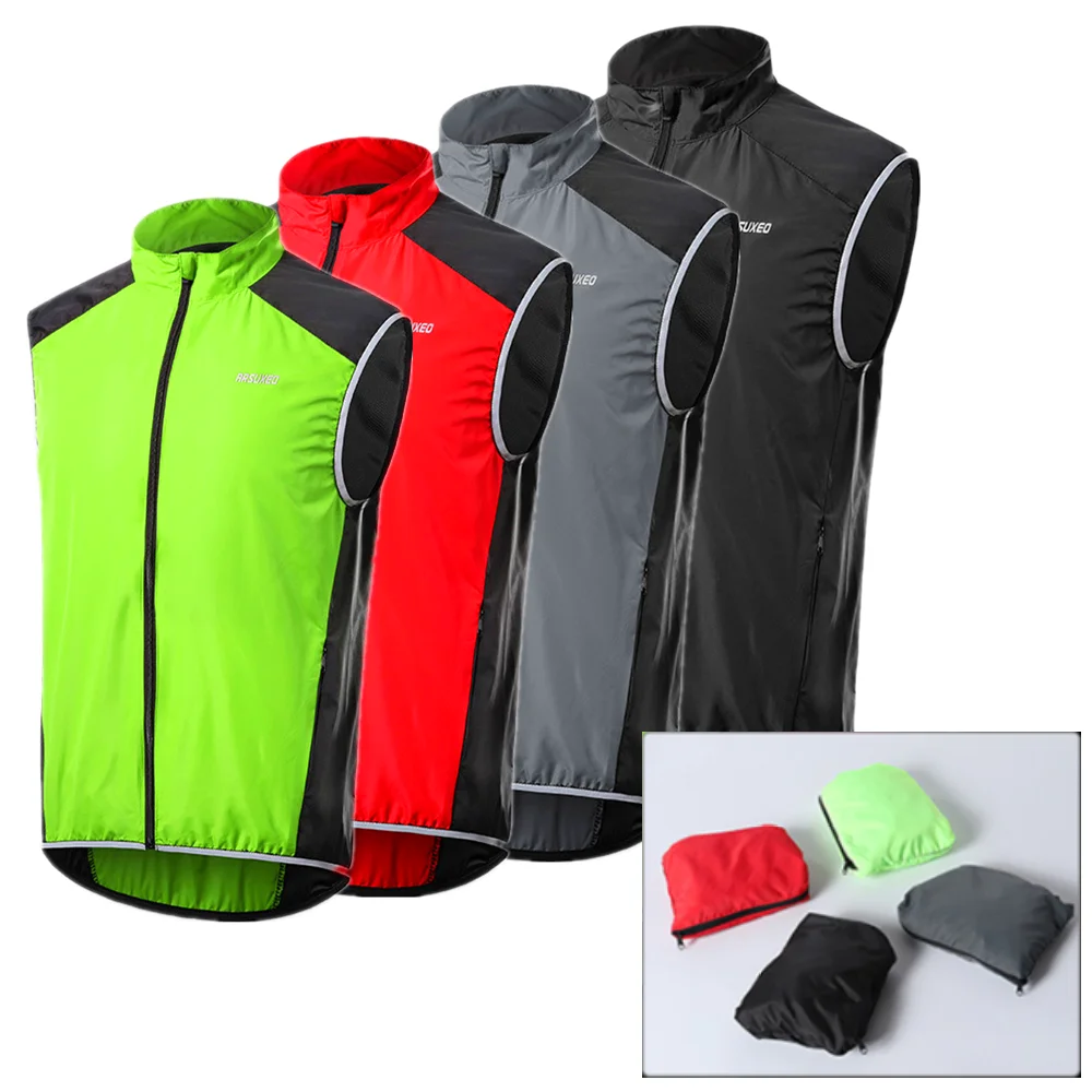 

Велосипедный жилет, Мужская ветрозащитная куртка, майка без рукавов, горнолыжная велосипедная куртка, ветровка, светоотражающий жилет