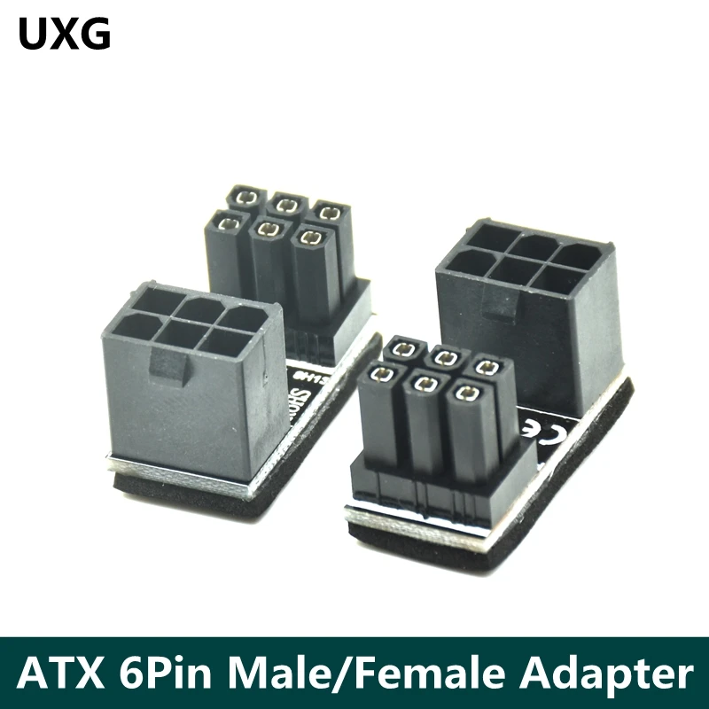 180 градусов под углом ATX Female 6Pin 8pin к Male 6pin 24pin адаптер питания для настольных ПК