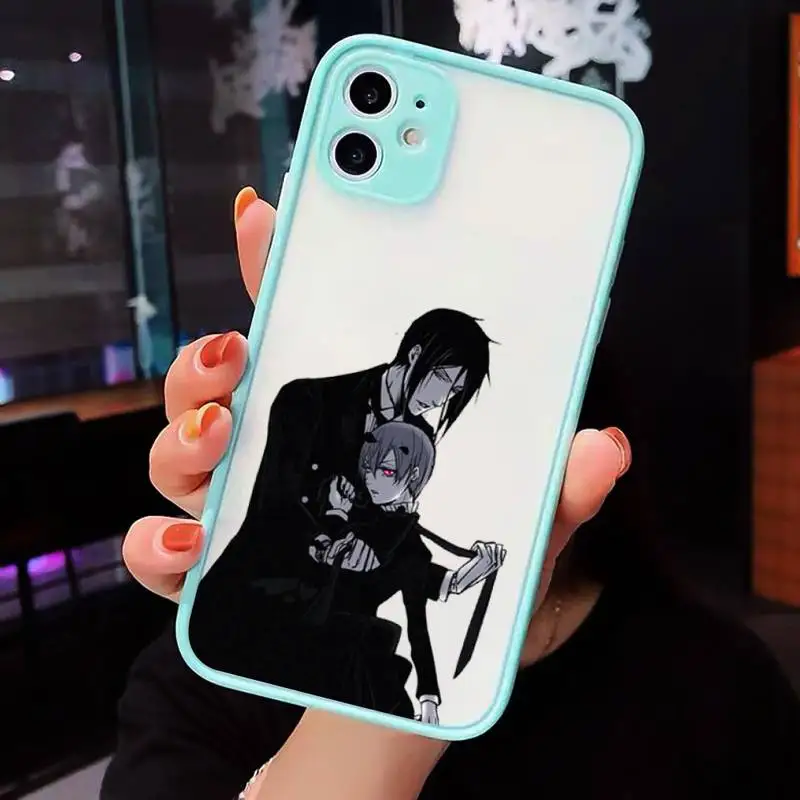 

Black Butler Japan anime Phone Cases matte transparent For iphone 7 8 11 12 plus mini x xs xr pro max cover