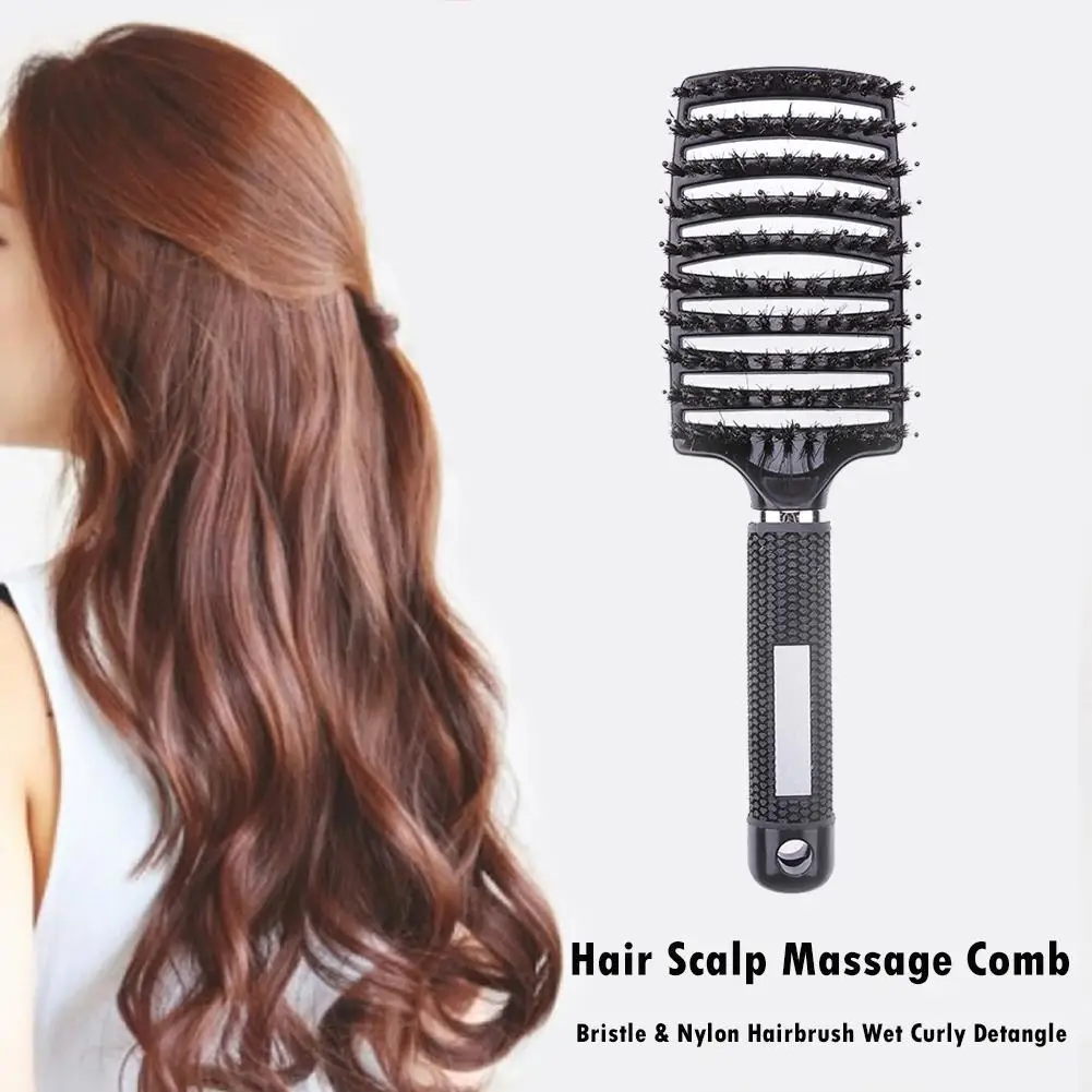 

Buy 2 Get 2%off Hair brush Girls Hair Scalp Massage Comb Women Wet Curly Detangle Hair Brush for Salon Hairdressing Styling Tool