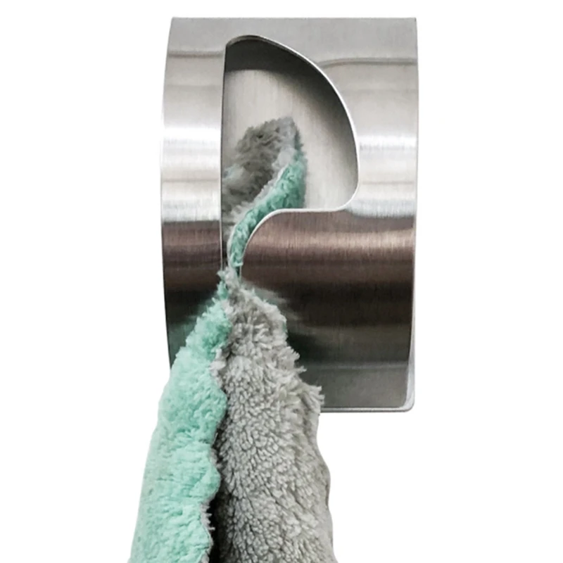 

Strong Self Adhesive Towel Holder Towel Rack Stainless Steel Coat Hook Eruopan Bathroom Accessories, 4PCS