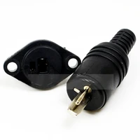 1pc 2 pin din male speaker plug 2 pin plug hifi connector screw terminal connector european speaker plug socket 2 pin plug