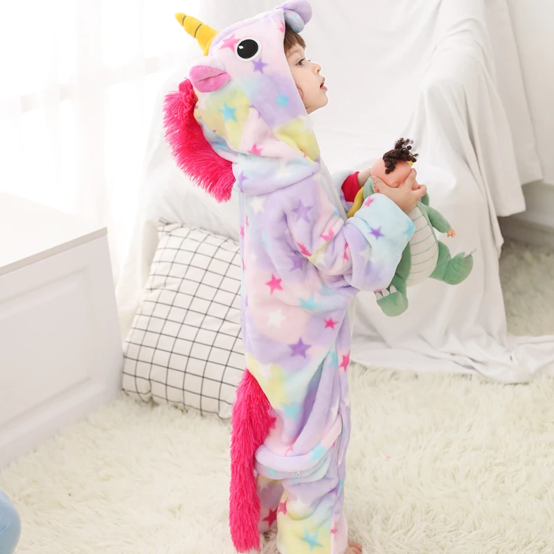 Модная Пижама VIP для малышей фланелевый теплый комбинезон косплея зимние