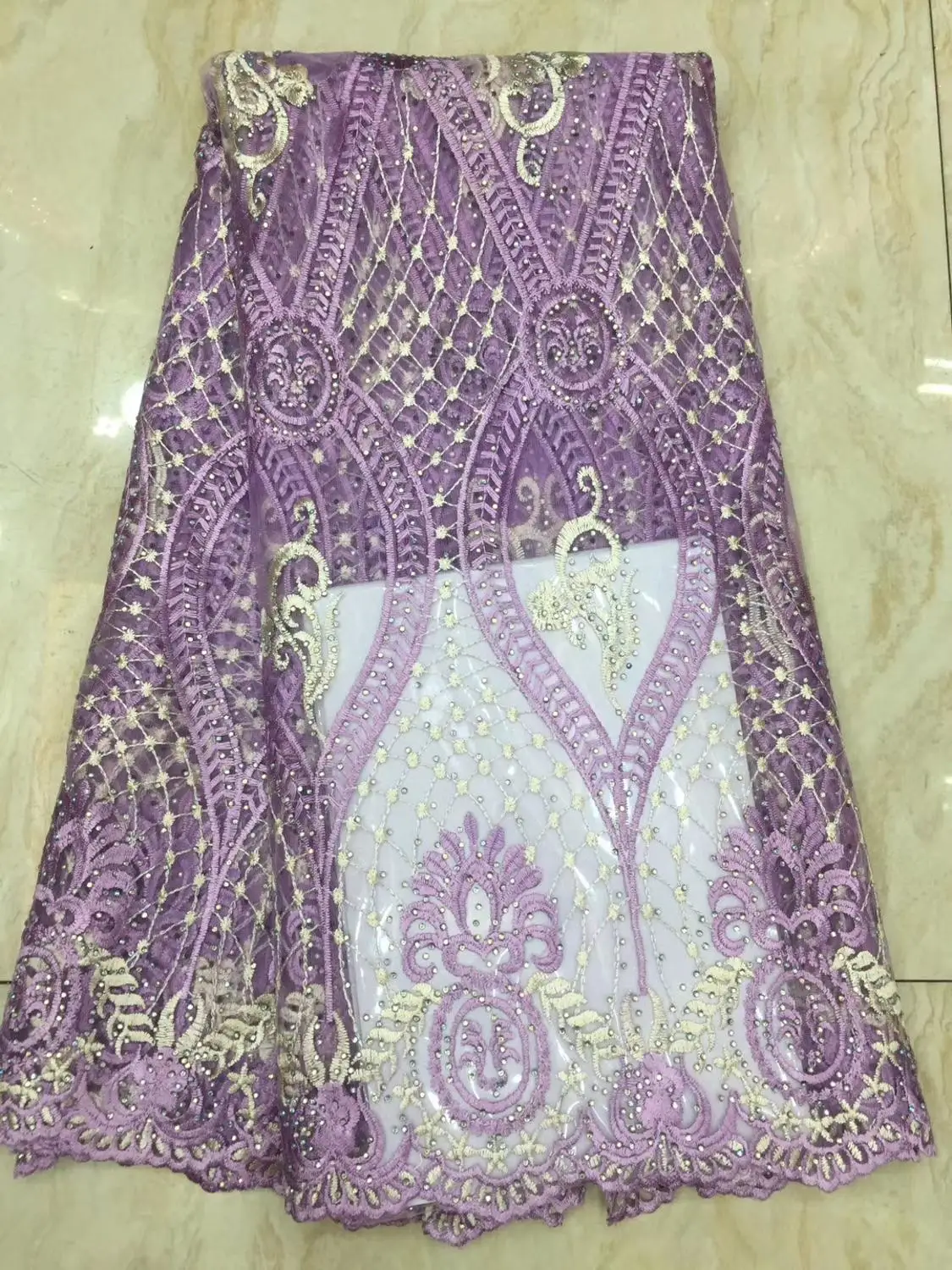 Фиолетовые тюлевые кружевные ткани африканская очень мягкая перьевая вышивка