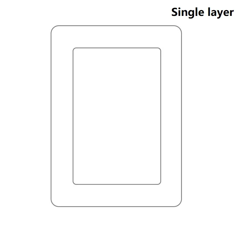 White single layer Магнитная рамка из ПВХ 4 цвета Однослойная двухслойная фоторамка 5 6 7 10 дюймов современный Декор для дома магнитная фоторамка - Цвет: White single layer