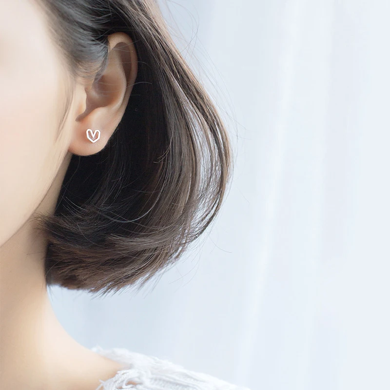 Colusiwei 100% стерлингового серебра 925 пробы Модный Романтический Вырез в форме сердца