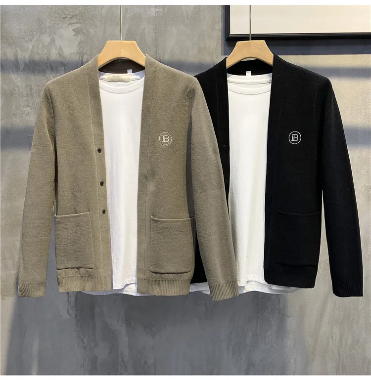 

QIWN Autumn Knitwear Jacket Men's Sweater Casual Knitwear Windbreaker Jacket Windbreaker Men Mens Jacket Winter Jacket