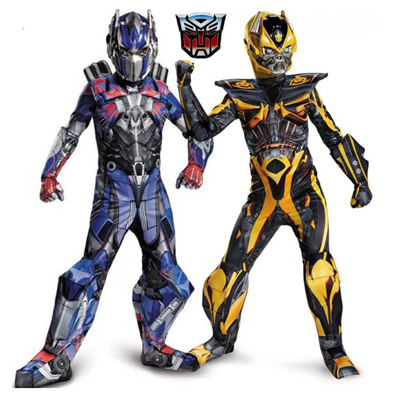 

Kids Anime Cosplay Movie Muscle Optimus Prime Costumes Boys Bumblebee Superhero Body Suits For Carnival Halloween Costumes Party