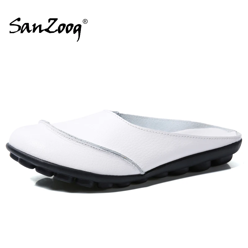 Летняя женская обувь на плоской подошве без застежки Женская повседневная из