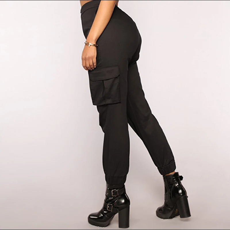 

High Waist Pants Camouflage Loose Joggers Women Army Harem Camo Pants Streetwear Punk Black Cargo Pants Women Capris Trousers