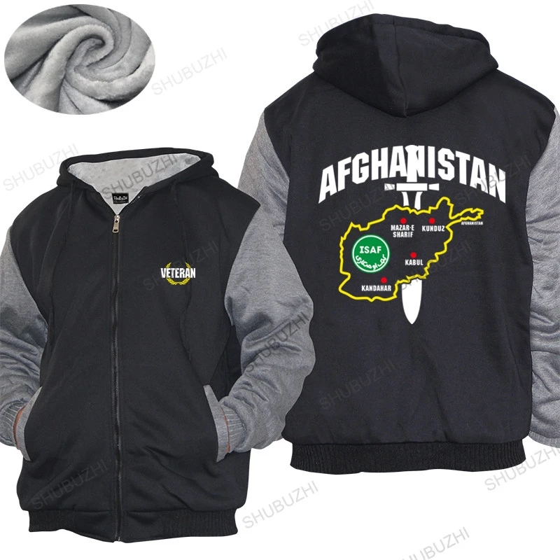 

Cotton warm coat Men winter zipper Tops ISAF Afghanistan Veteran Kunduz Kabul Mazar E Sharif Kandahar Krieg Brand thick hoody