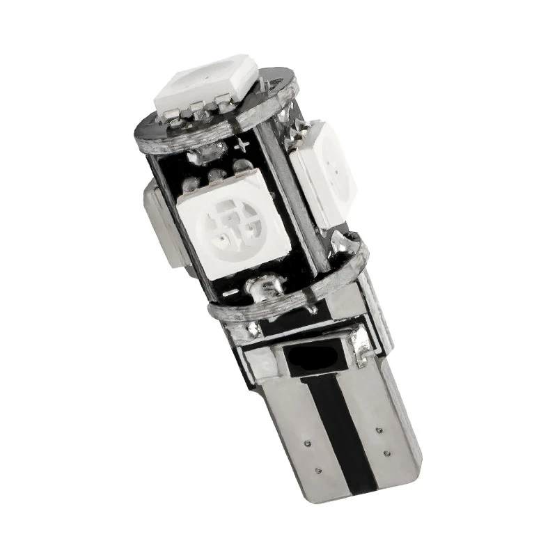 Автомобильные светодиодные лампы T10 WY5W 5 SMD 5050 192 501 2825 W5W 5SMD автомобильные CANBUS без
