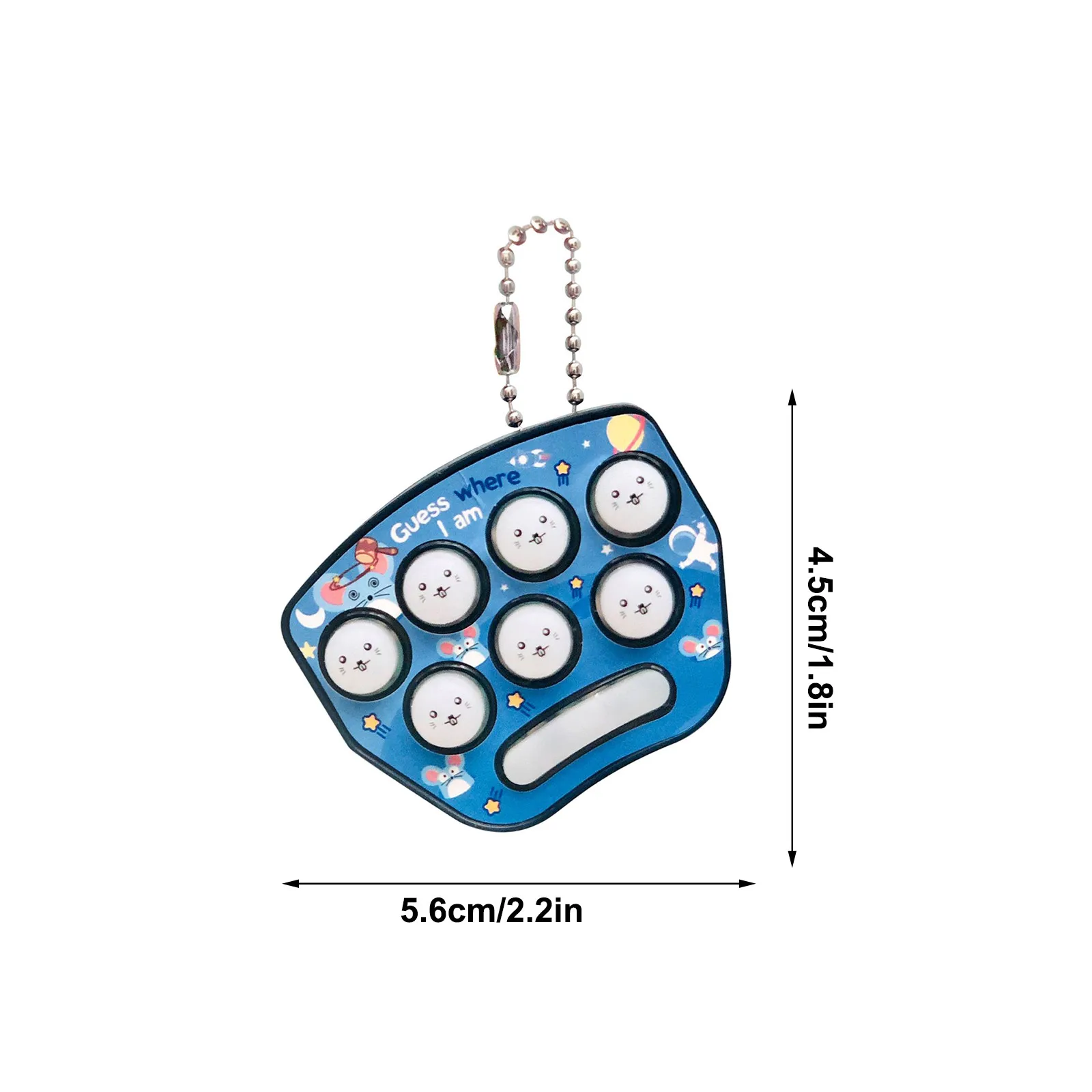 

1/2pc Hamster Fidget Toy Game Mini Whack-a-mole Game Keychain Led Electronic Memory Games For Kids Adult Anti-stress Pendant