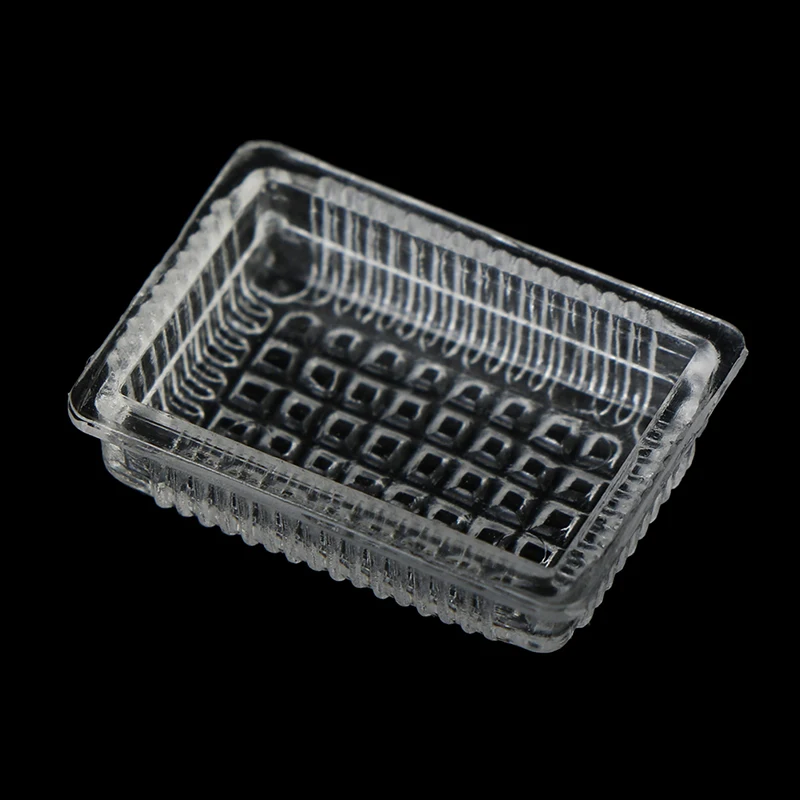 

1/2pcs Cute Mini Resin transparent tray Plate Tableware Decor Toys Doll House Accessories Kids Tableware Miniature Kitchen Toy