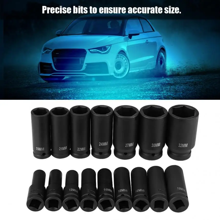 16 шт. Набор шестигранных бит для пневматического привода 1/2 дюйма набор