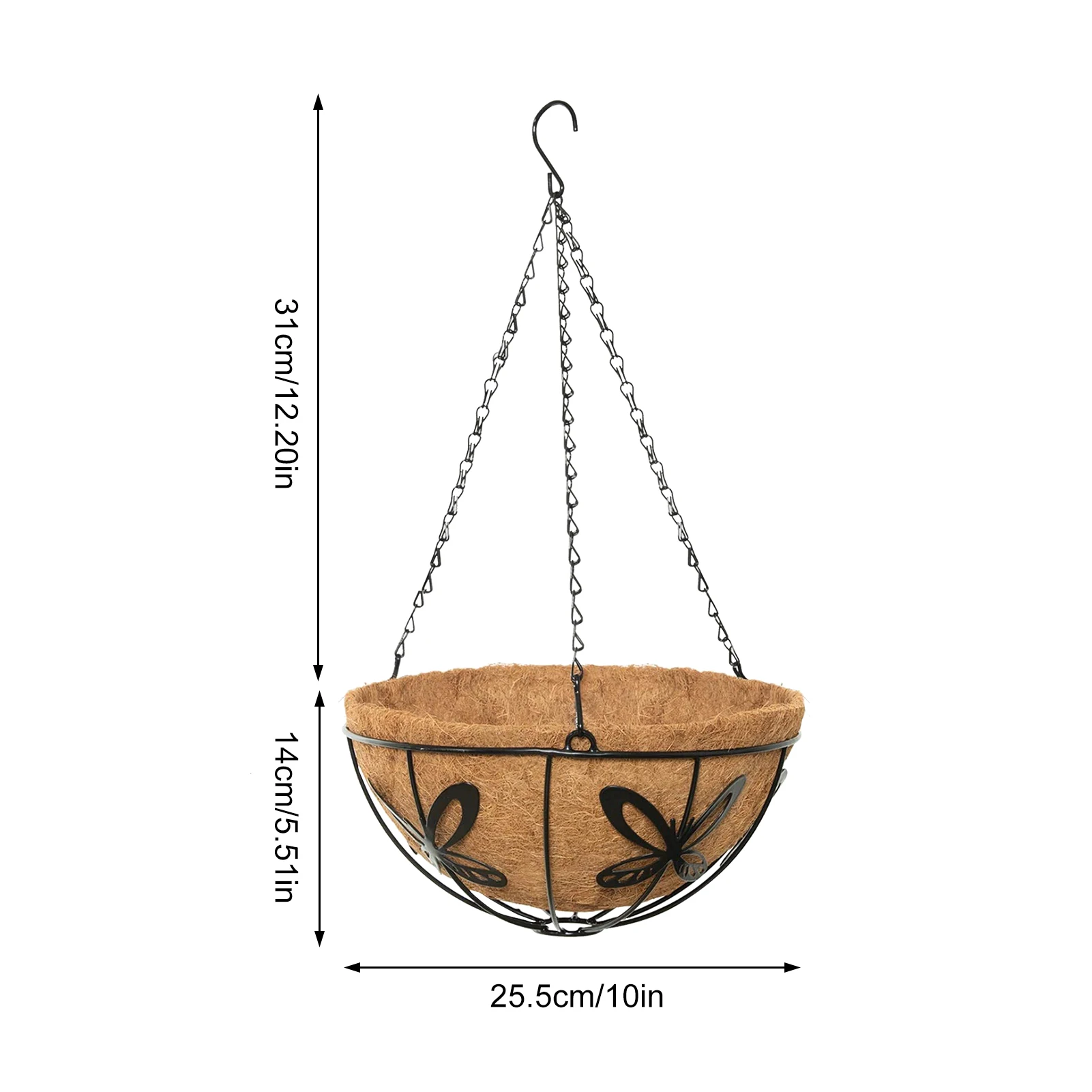 

Outdoor Coconut Palm Hanging Baskets Liners Art Wall-mounted Flower Balcony Succulent Plant Flower Pots Home Garden Decoration