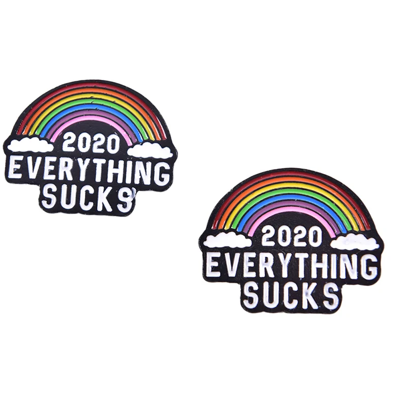 Эмалированная брошь на булавке с отворотом булавка значок броши 2020 Все Отстой |