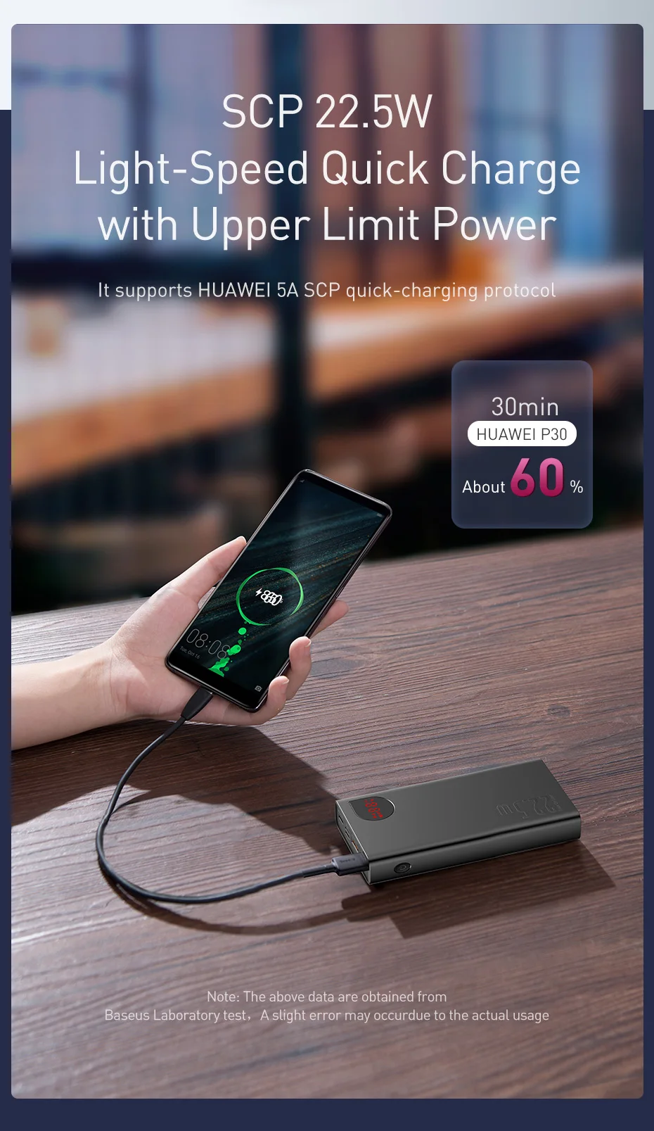 Baseus Power Bank 22.5W 20000mah/30000mAh Portable Battery Charger Poverbank Type C USB Fast Charger For iPhone 12 Huawei Xiaomi mini power bank