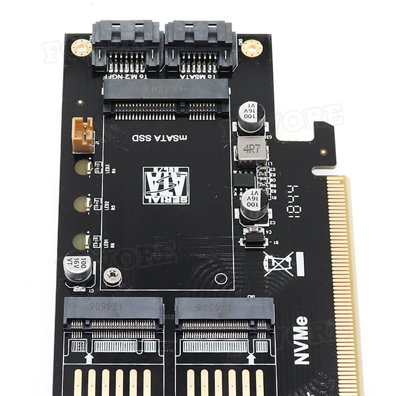 Адаптер mSATA M.2 PCI e NGFF dual SSD AHCI к b &amp m key mini SATA M2 конвертер PCI-e Card | Компьютеры и офис