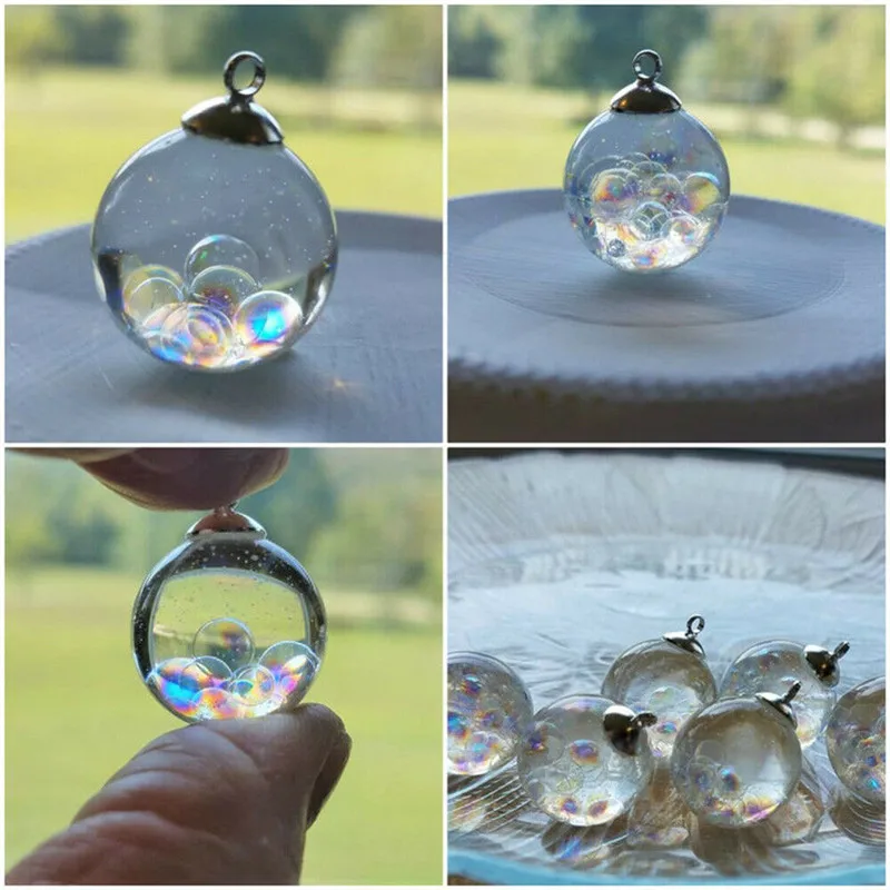 Ожерелье с подвеской в виде разноцветных пузырей цепочка радужным прозрачным