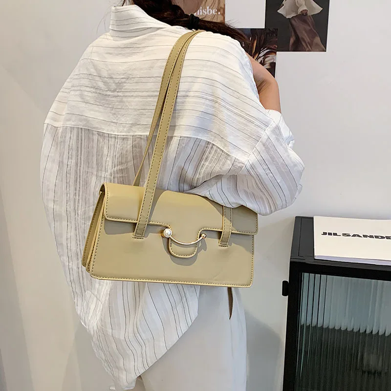 

Korean Version of Women's Artificial Soft Leather Shoulder Bag 2021 New Fashion High-quality Female Bag Net Red Small Square Bag