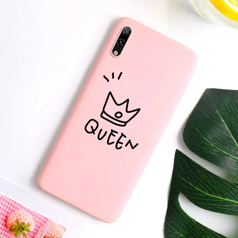 Pink I051 Чехол для телефона King queen Crown, пары, для huawei Y5 Y7 Pro Y9 Y3 II Y7 Prime, яркие цвета, мягкие силиконовые чехлы из ТПУ - Цвет: Pink I051